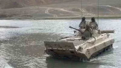 लद्दाख में सेना के टैंक अभ्यास के दौरान बड़ा हादसा  jco समेत सेना के 5 जवान शहीद