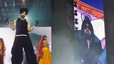  ये मेरा देश  मेरा घर है   diljit dosanjh ने dil luminati tour के कॉन्सर्ट में लहराया भारत का तिरंगा