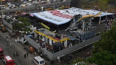 mumbai billboard collapse  हादसे का आरोपी गायब  फोन भी स्विच ऑफ  तलाश में जुटी मुंबई पुलिस