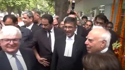 cji dy chandrachud ने brazil के न्यायाधीश के सामने kapil sibbal की जमकर तारीफ की  video
