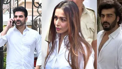 malaika arora को संभालने के लिए arjun और arbaaz आए साथ  एक छत के नीचे दिखे तीनों