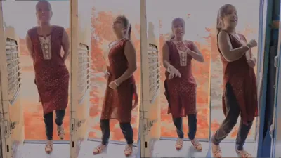 हे भगवान  रील बनाने के लिए जान हथेली पे  चलती ट्रेन पर नाचती युवती का वीडियो वायरल