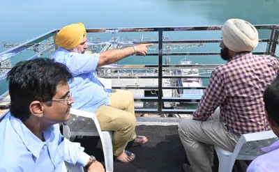 पंजाब जल मंत्री चेतन सिंह जौड़ामाजरा ने किया bhakra dam का निरीक्षण  अधिकारियों को दिया निर्देश