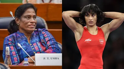 vinesh phogat ने क्यों लिया कुश्ती से संन्यास  pt usha संग वायरल तस्वीर को बताया वजह