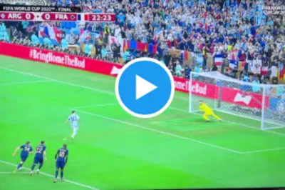 fifa world cup 2022  फाइनल में मेसी का जलवा  हवा को चीर दागा तूफानी गोल  तालियों से गूंज उठा स्टेडियम  देखें वीडियो