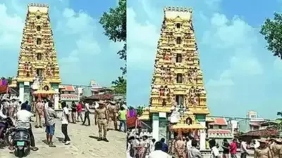 दलितों की मंदिर में एंट्री से गुस्साए ग्रामीण  मूर्तियां बाहर रखीं  कर्नाटक के गांव में तनाव