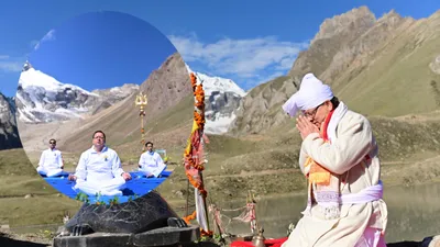 आदि कैलाश से सीएम पुष्कर सिंह धामी ने विश्व के शिवभक्तों को दिया योग का संदेश