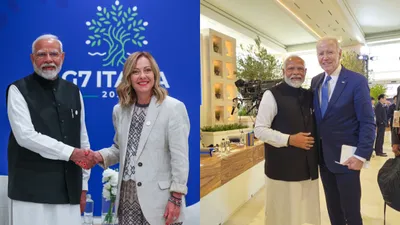 g7 summit  नमस्ते से अभिवादन  हाथ मिलाकर विदाई   तस्वीरों में देखें मोदी 3 0 के पहले विदेश दौरे की झलक