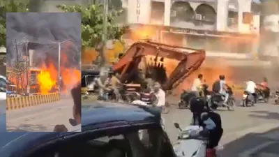गैस पाइप लाइन में बम की तरह बलास्ट  होटल जलकर राख  वीडियो में कैद हुआ मंजर