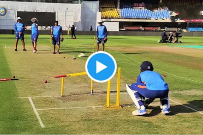 ind vs aus  तीसरे टेस्ट में विकेटकीपिंग के लिए तैयार हुए केएस भरत  स्पिन के खिलाफ दिखाया दम  देखें वीडियो