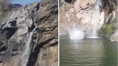 omg  120 फीट ऊंचाई से झील में कूदे 2 युवक  एक की मौत  वीडियो देख सूख जाएंगी सांसें