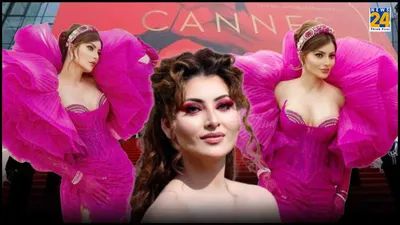 cannes film festival 2024  गुलाबी परी के बाद  लाल मिर्च  बन रेड कार्पेट पर उतरीं urvashi rautela