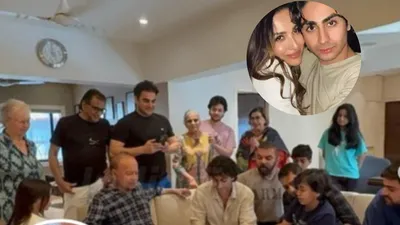 malaika arora के लाडले के बर्थडे में गायब रहीं नई मम्मी sshura khan  पूरे खान परिवार ने कटवाया केक