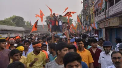 बंगाल के मुर्शिदाबाद में रामनवमी के जुलूस पर पथराव  bjp बोली  सीएम ने दंगों के लिए उकसाया
