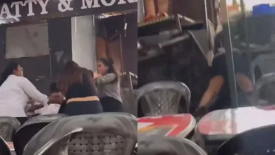 दो लड़कियां लड़ती रहीं  लड़के लेते रहे मजे  नोएडा में यूनिवर्सिटी कैंपस का वीडियो वायरल