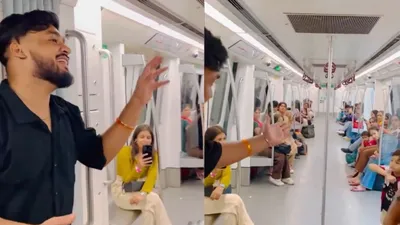 video  delhi metro में गूंजे मां के भजन तो वायरल हुआ वीडियो