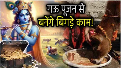 gau puja  गोवर्धन पूजा से पहले इस दिन करें गऊ पूजन  भगवान कृष्ण धन और सौभाग्य से भर देंगे झोली 