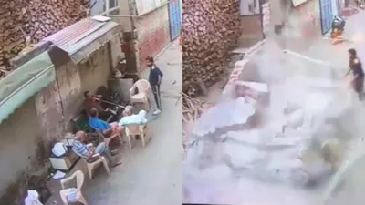  4 सेकेंड में 4 लोगों की मौत    गुरुग्राम में शमशान घाट की दीवार गिरी  देखिए video