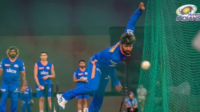 rr vs mi  मुंबई इंडियंस के लिए खतरनाक गेंदबाज ने किया डेब्यू  बटलर का उखाड़ चुका है  डंडा 