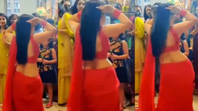 bhabhi dance video viral  भाभी के  पुष्पा  डांस के आगे  नोरा फतेही  भी फेल