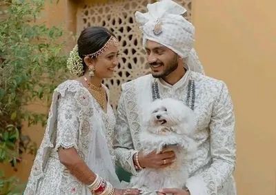 axar meha wedding  डायटिशियन के साथ शादी के बंधन में बंधे क्रिकेटर अक्षर पटेल  पत्नी मेहा ने शेयर किया वीडियो