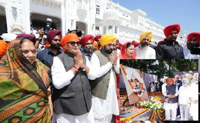 पंजाब के राज्यपाल ने सचखंड श्री दरबार साहिब में मत्था टेका  मुख्यमंत्री भगवंत मान रहे मौजूद