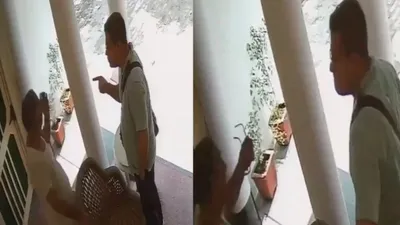 बुजुर्ग पर बरसाए थप्पड़ ही थप्पड़  बीजेपी नेता के डॉक्टर बेटे की  गुंडागर्दी   घर में घुसकर पीटने का वीडियो वायरल