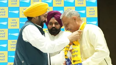 अकाली दल को बड़ा झटका  aap में शामिल हुए बंगा विधायक सुखविंदर सिंह सुक्खी  cm मान ने किया स्वागत