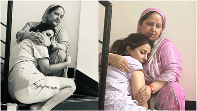 hina khan के ब्रेस्ट कैंसर से मां को लगा सदमा  बेटी को बाहों में भरकर खुद को संभालती आई नजर