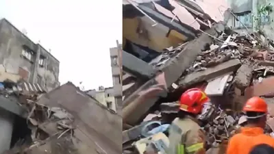 मुंबई में तीन मंजिला इमारत गिरने से 1 की मौत  52 लोग सुरक्षित बाहर निकले