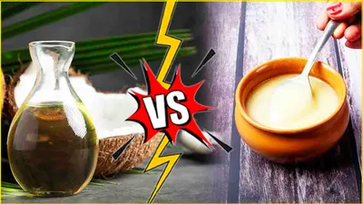 coconut oil vs desi ghee  घने और लंबे बालों के लिए नारियल या देसी घी  कौन सा ज्यादा फायदेमंद 