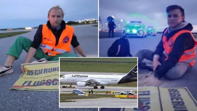 germany  एयरपोर्ट के रनवे पर लेटे climate activists  दर्जनों उड़ानें रद्द  गिरफ्तारी के बाद खत्म हुआ प्रदर्शन