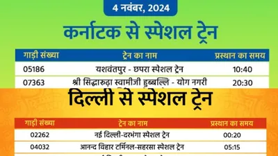 छठ पर नहीं मिल रही टिकट  इन 4 नवंबर से चलने वाली ट्रेनों में कर सकते हैं ट्राई  ये रही लिस्ट